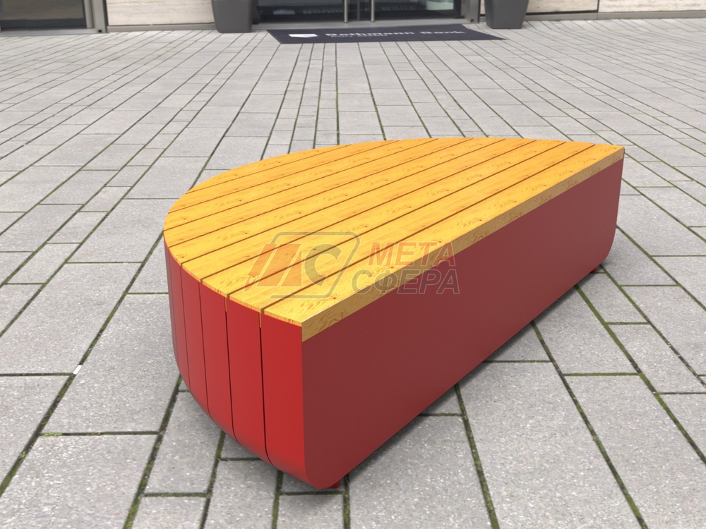 Лавка-тумба полукруглая STRIPES