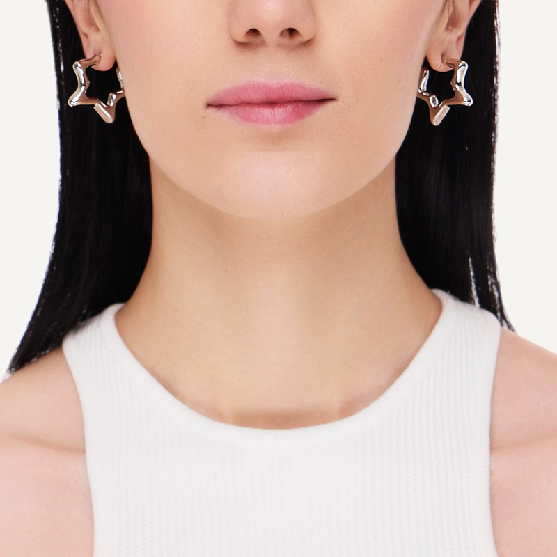 Серьги Звездный Поток – Серебро