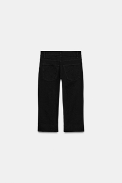 ZARA ДЖИНСЫ-КАПРИ СО СРЕДНЕЙ ПОСАДКОЙ — ZW COLLECTION, ЧЕРНЫЙ
