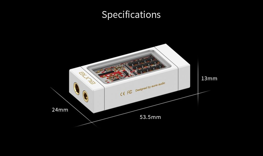 ЦАП/усилитель для наушников Aune Yuki, цифро-аналоговый преобразователь, портативный, 3.5 мм, 4.4 мм
