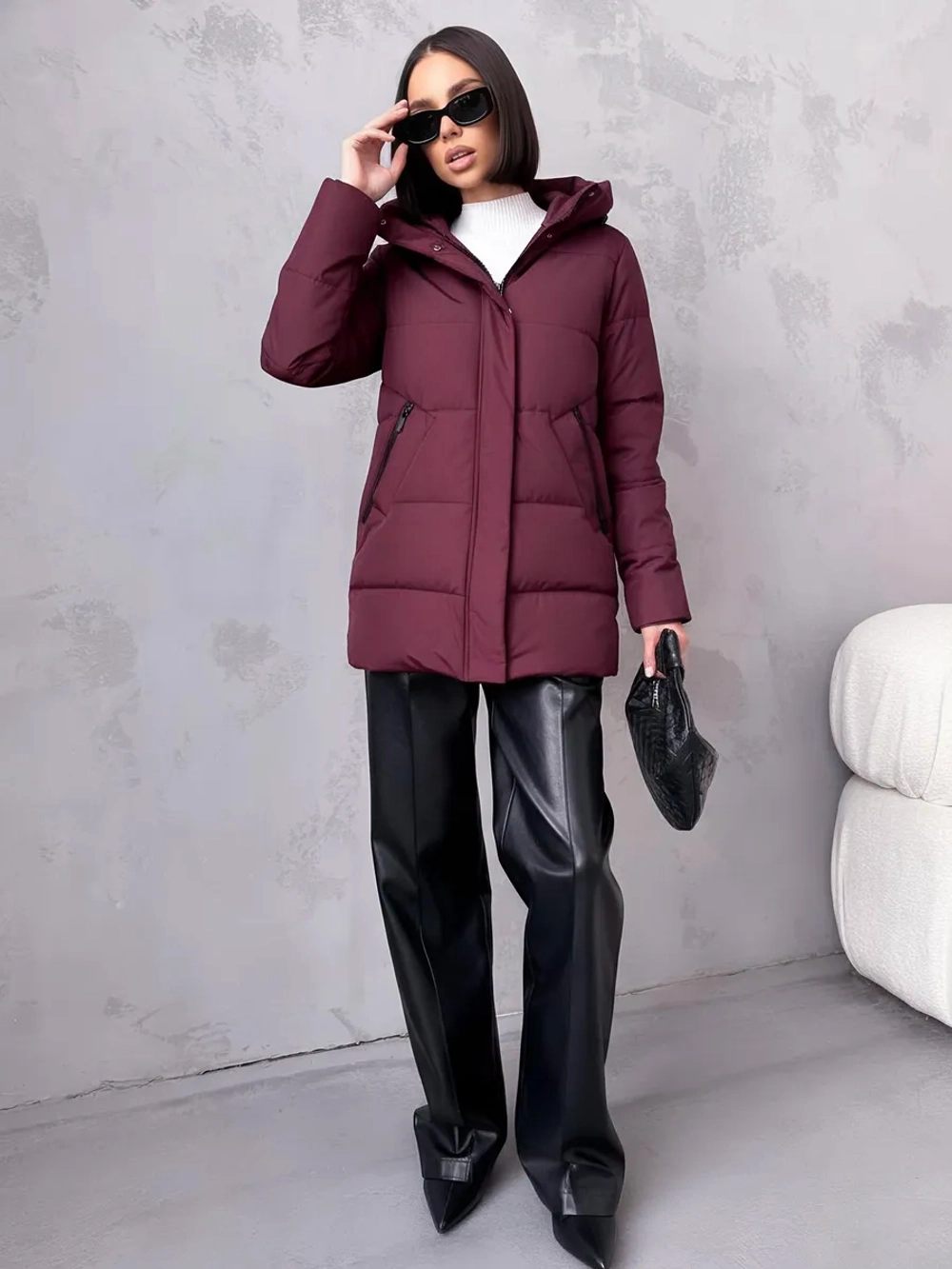 Куртка демисезонная с капюшоном удлиненная