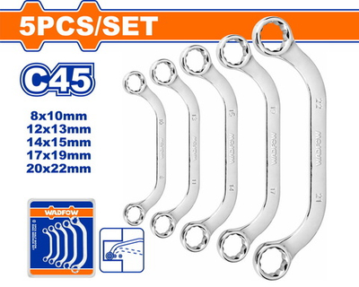 Набор С-образных ключей 5 шт. WADFOW WFR3405