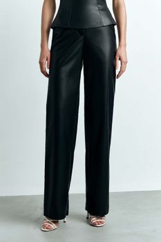 Прямые брюки с завышенной талией