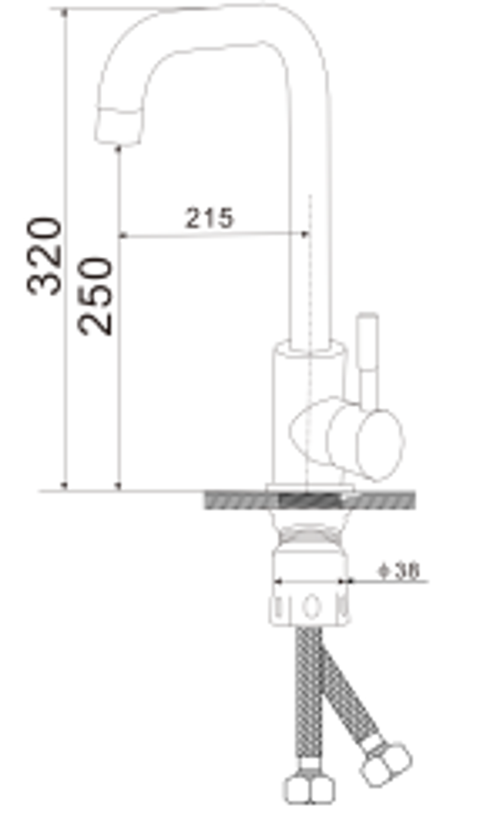 Смеситель GranAlliance G-3 матовый