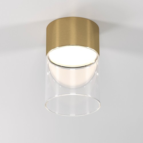 Накладной светодиодный светильник Elektrostandard Lumen 25047/LED 10W 4000К латунь/прозрачный