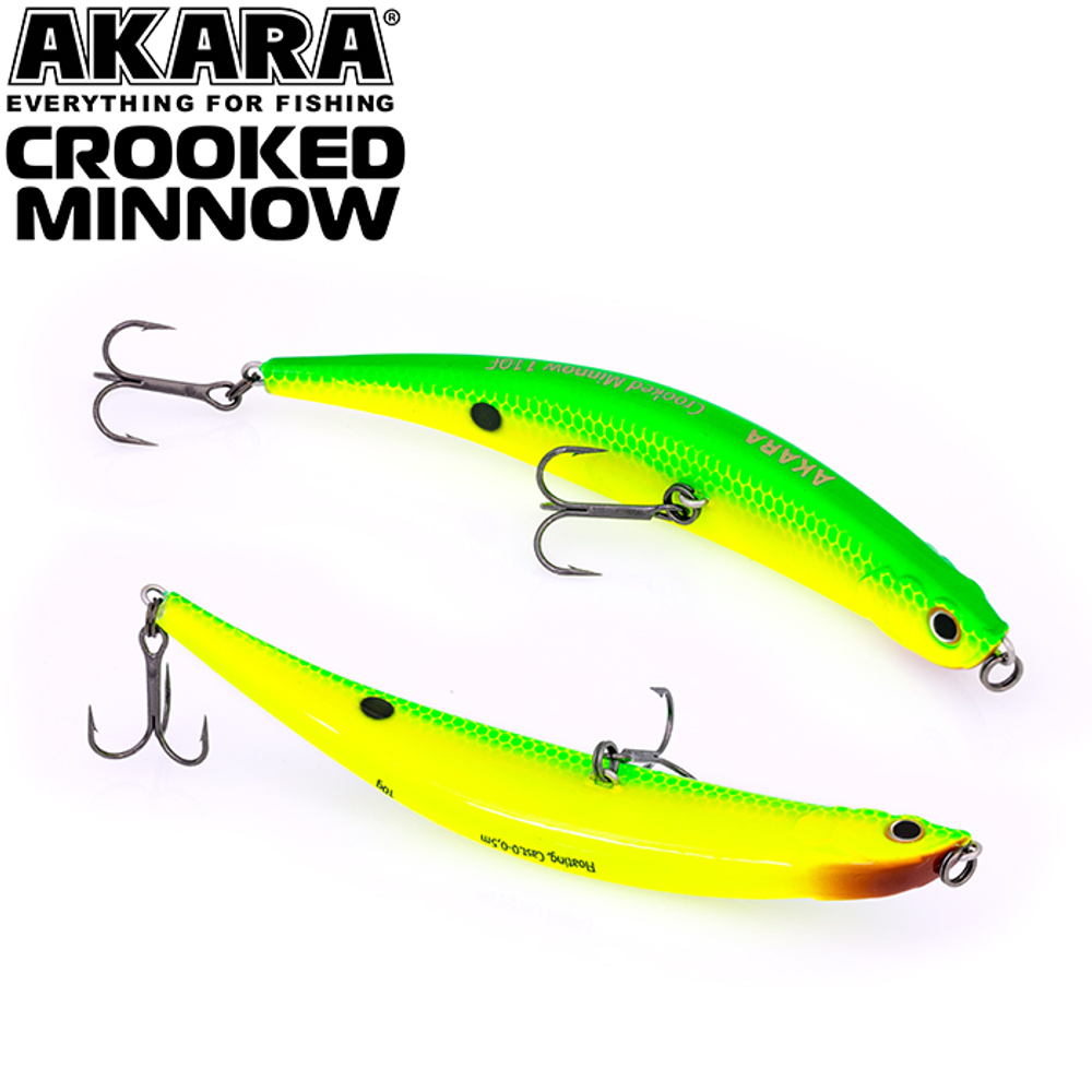 Воблер Akara Crooked Minnow 110F 10 гр. (5/14 oz 4,3 in) A31