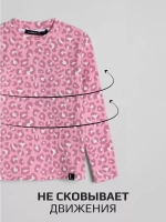 Лонгслив базовый для девочки с принтом