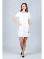 Платье женское с ажурными вставками, белый 546955