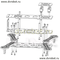 Рама квадрокоптера F250