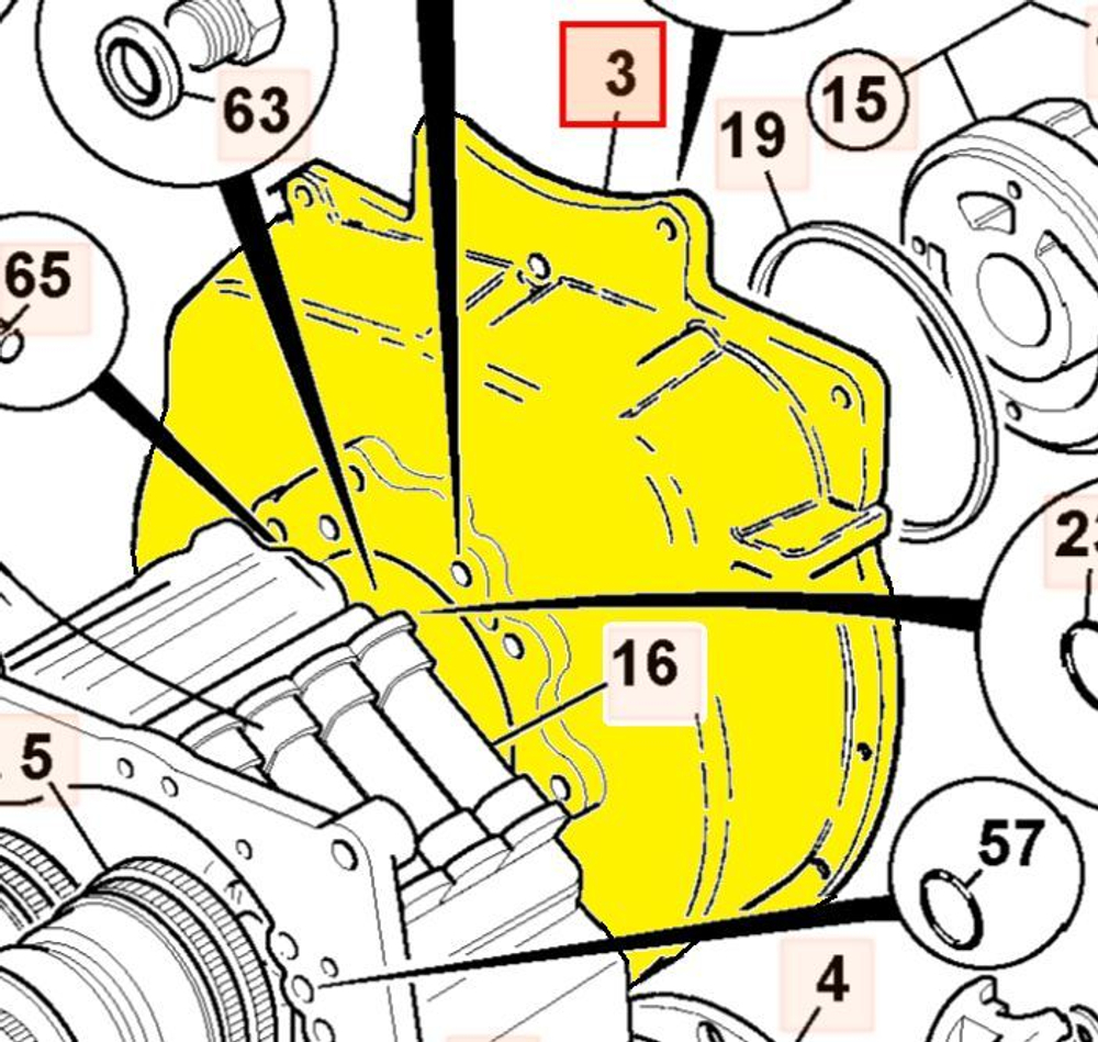 Корпус КПП POWERSHIFT JCB 459/30536