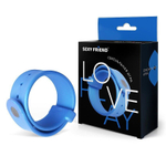 Голубой эрекционный ремешок-утяжка (Цвет: голубой)