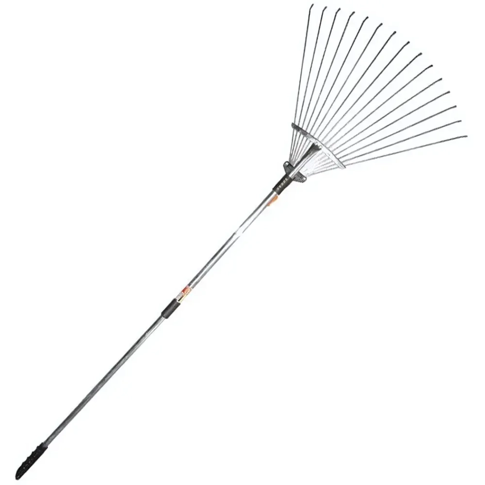 Грабли садовые 11 зубьев в сборе с телескопической ручкой