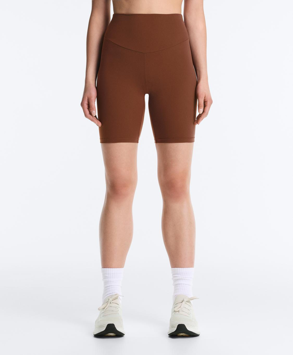 OYSHO Легинсы-велосипедки Comfortlux с высокой посадкой длиной 20 см, кофейный