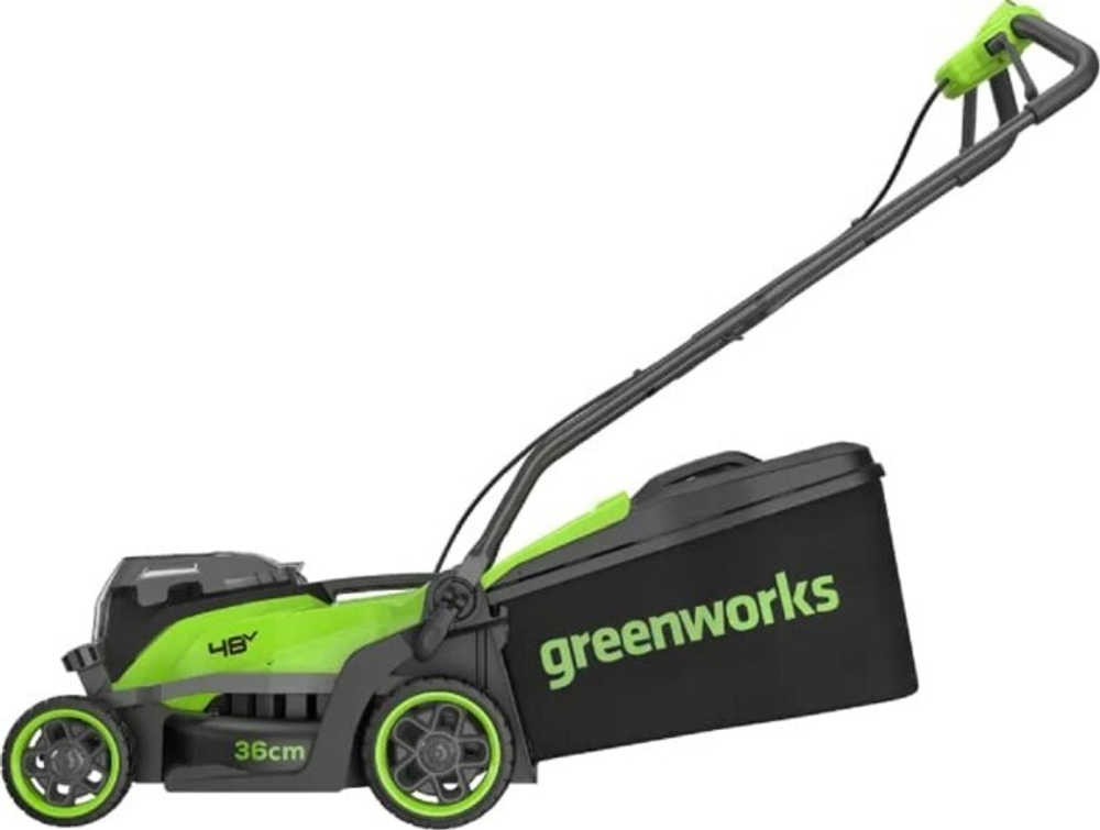 Газонокосилка аккумуляторная GREENWORKS 2520707 2x24V, 36 см, бесщеточная, без АКБ и ЗУ