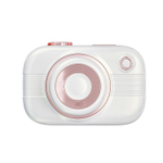 Белый стимулятор в форме фотоаппарата Alberta с вибрацией и вакуумом (Цвет: белый)