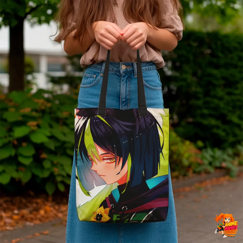 Сумка шоппер с принтом Genshin Impact