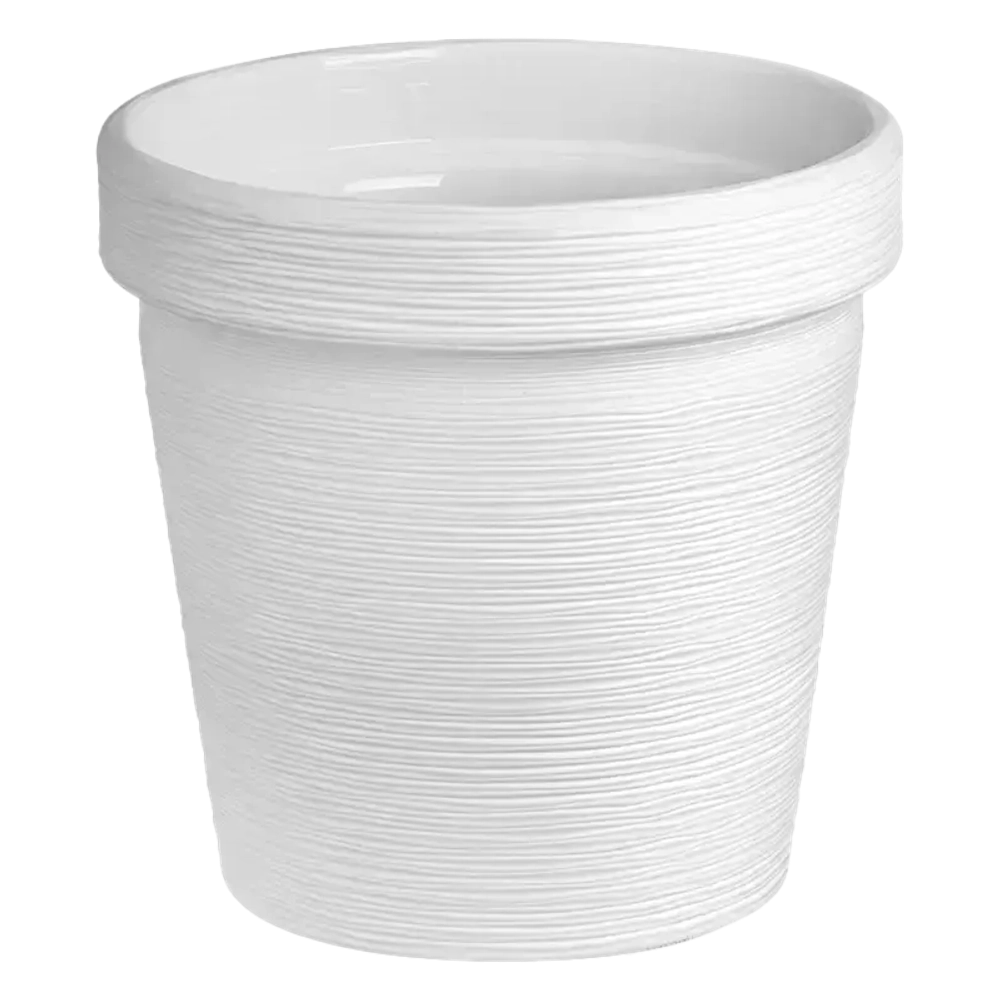 Кашпо для цветов пластиковое 3,57л d-19см «Терра» Белый