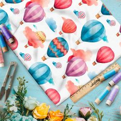 Ткань премиум таффета разноцветные воздушные шары