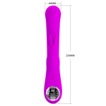 Фиолетовый вибратор-кролик 22см с LED-дисплеем Pretty Love Lamar Rabbit Vibrator & G-Spot Purple BW-500004-LED