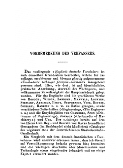 Technical Vocabulary, English and German | F.J. Wershoven