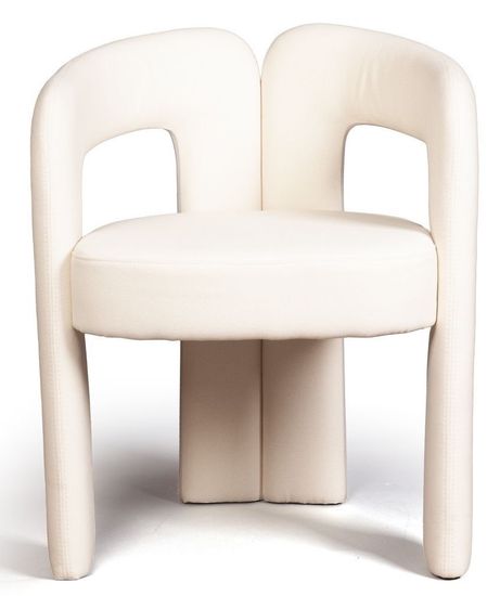 Полукресло Angie, ткань, велюр молочный