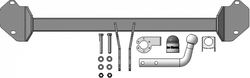 Фаркоп для BMW X1, X2; Mini Countryman, Clubman (оцинк. крюк) арт.MOTODOR.90204-A