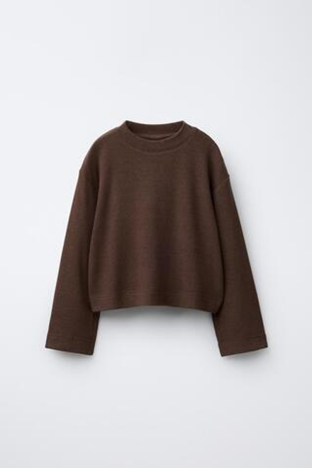 ZARA ЛОНГСЛИВ SOFT TOUCH, КОРИЧНЕВЫЙ