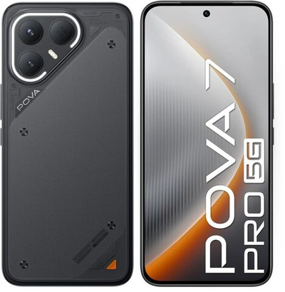 6.78" Смартфон TECNO Pova 7 Pro 5G 12/256Gb,  NFC,  OLED,  144Гц,  6000мAч,  черный