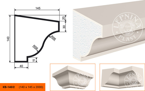Фасадный карниз KB-140/2