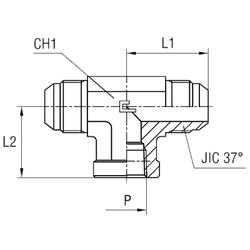Штуцер PT JIC 9/16" NPT 1/4"