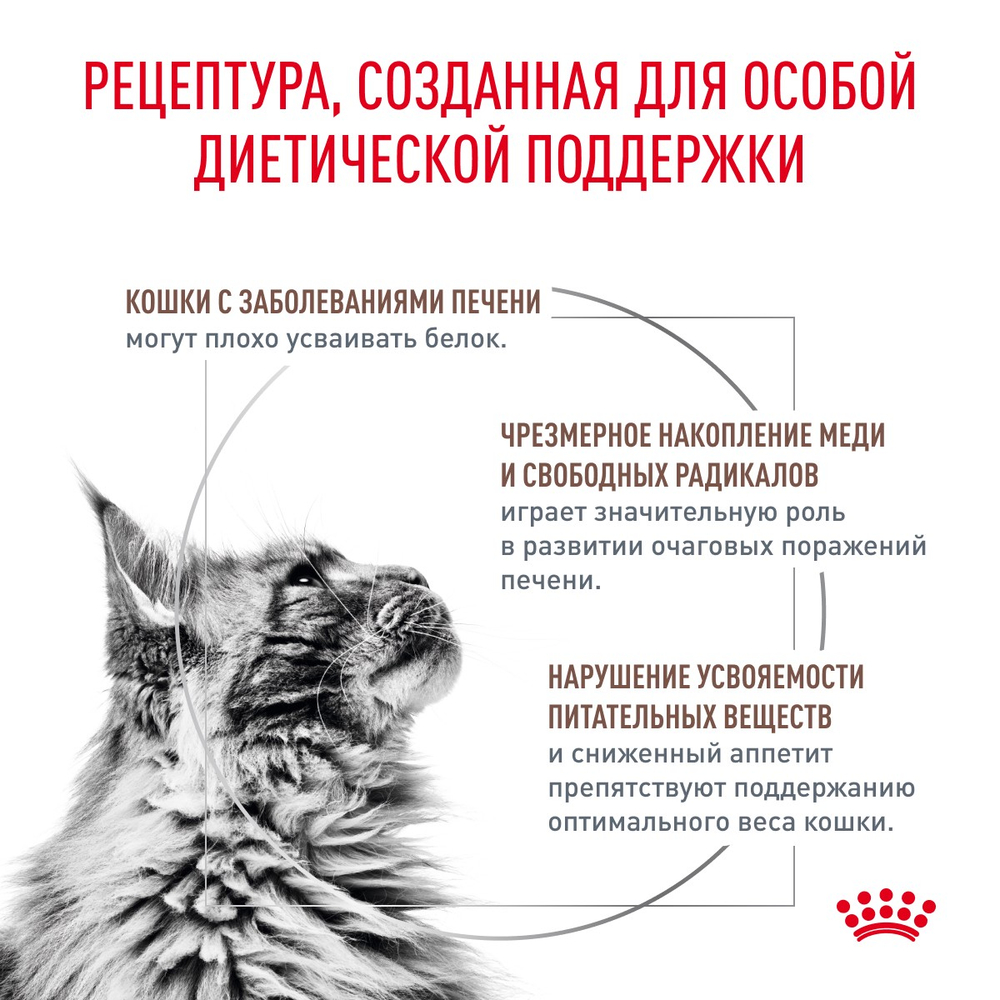 Royal Canin Hepatic Feline Гепатик фелин Корм сухой диета для кошек для поддержания функции печени 2кг
