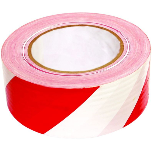 Лента для ограждений 50мм*200м бело-красная неклейкая, TDStels 1/36