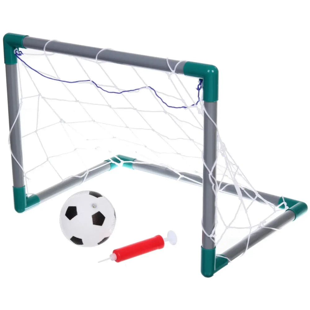 Набор тренировочный для футбола ZG270-229: ворота 47*36,5*36,5 см 2 шт., мяч 10 см, насос