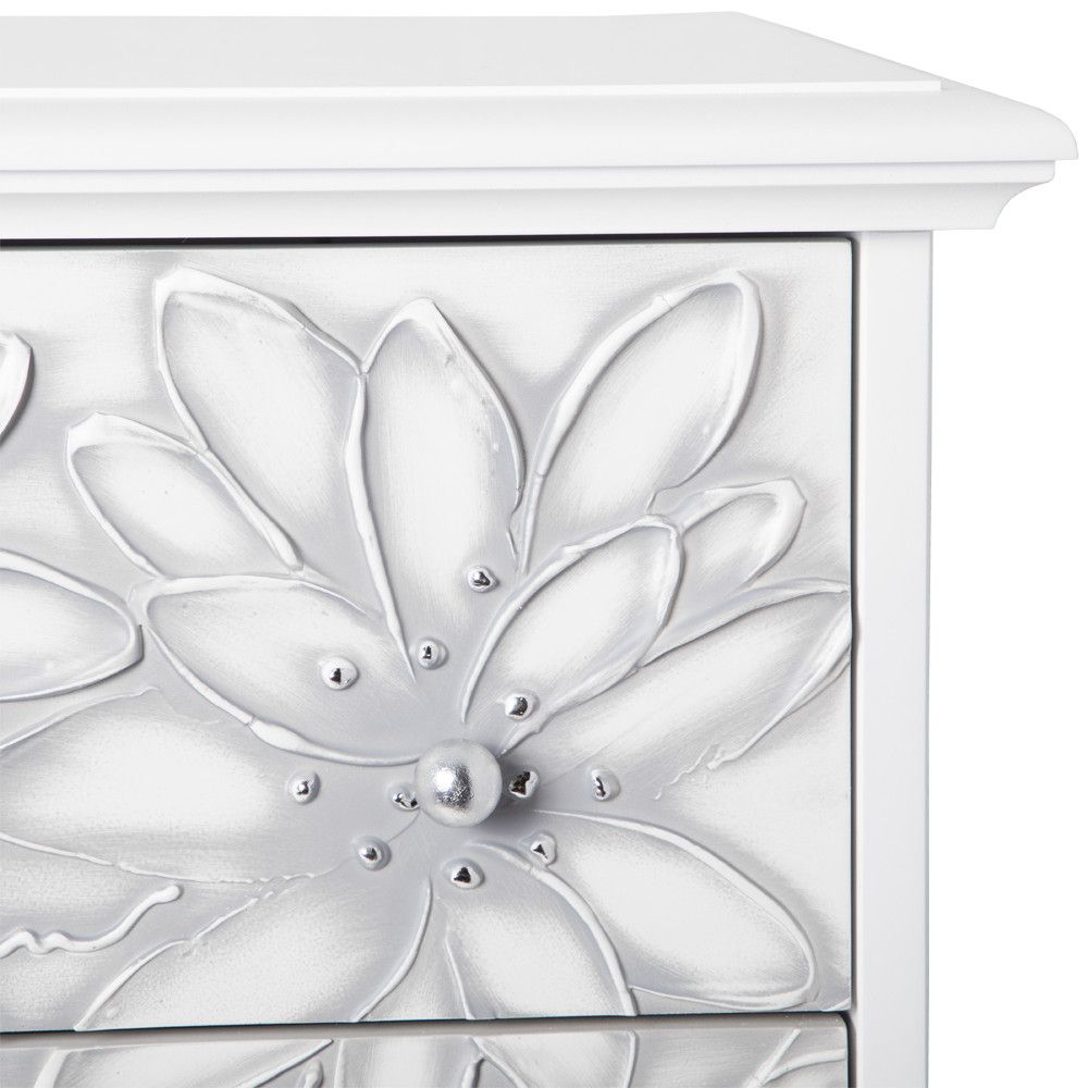 Комод Терра-4 с 4 ящиками Айс Античное серебро