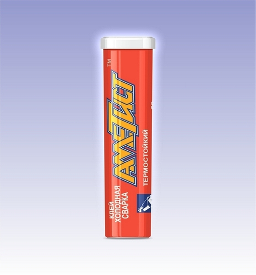 Клей холодная сварка "АМЕТИСТ" Термостойкий 58г (колба)