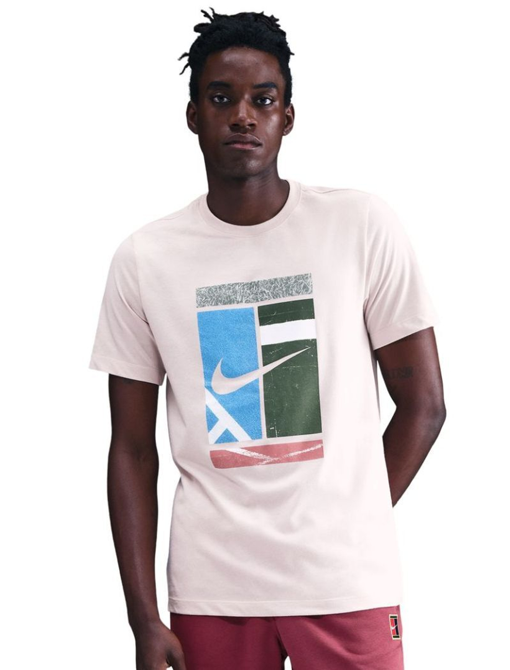 Теннисная футболка Nike Court Dri-Fit - silt red