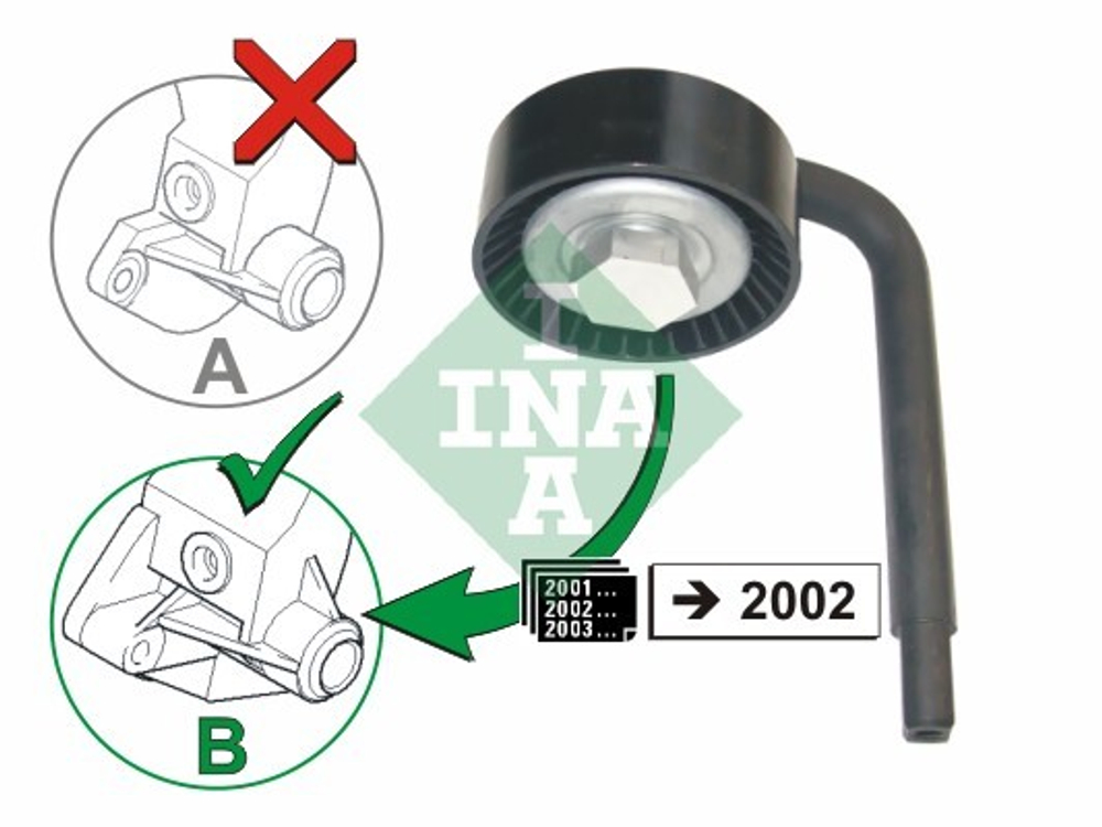 INA - 531079010-INA - Tensioner Pulley, V-ribbed belt