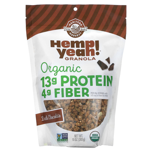 Manitoba Harvest, Hemp Yet!, органическая гранола, темный шоколад, 283 г (10 унций)