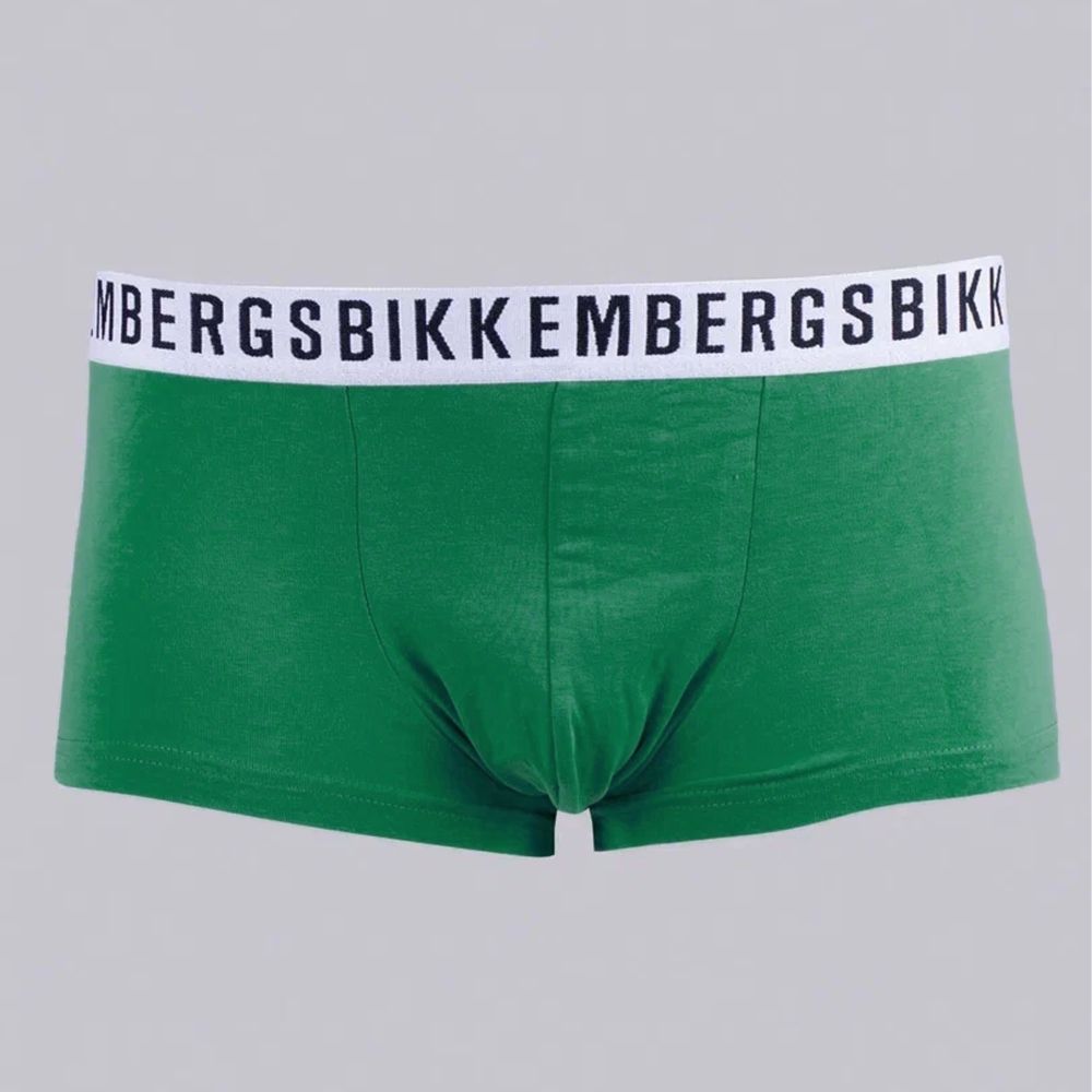 Набор мужских трусов боксеров 3в1 (черные, голубые, зеленые) Bikkembergs BKK61UTR04TR