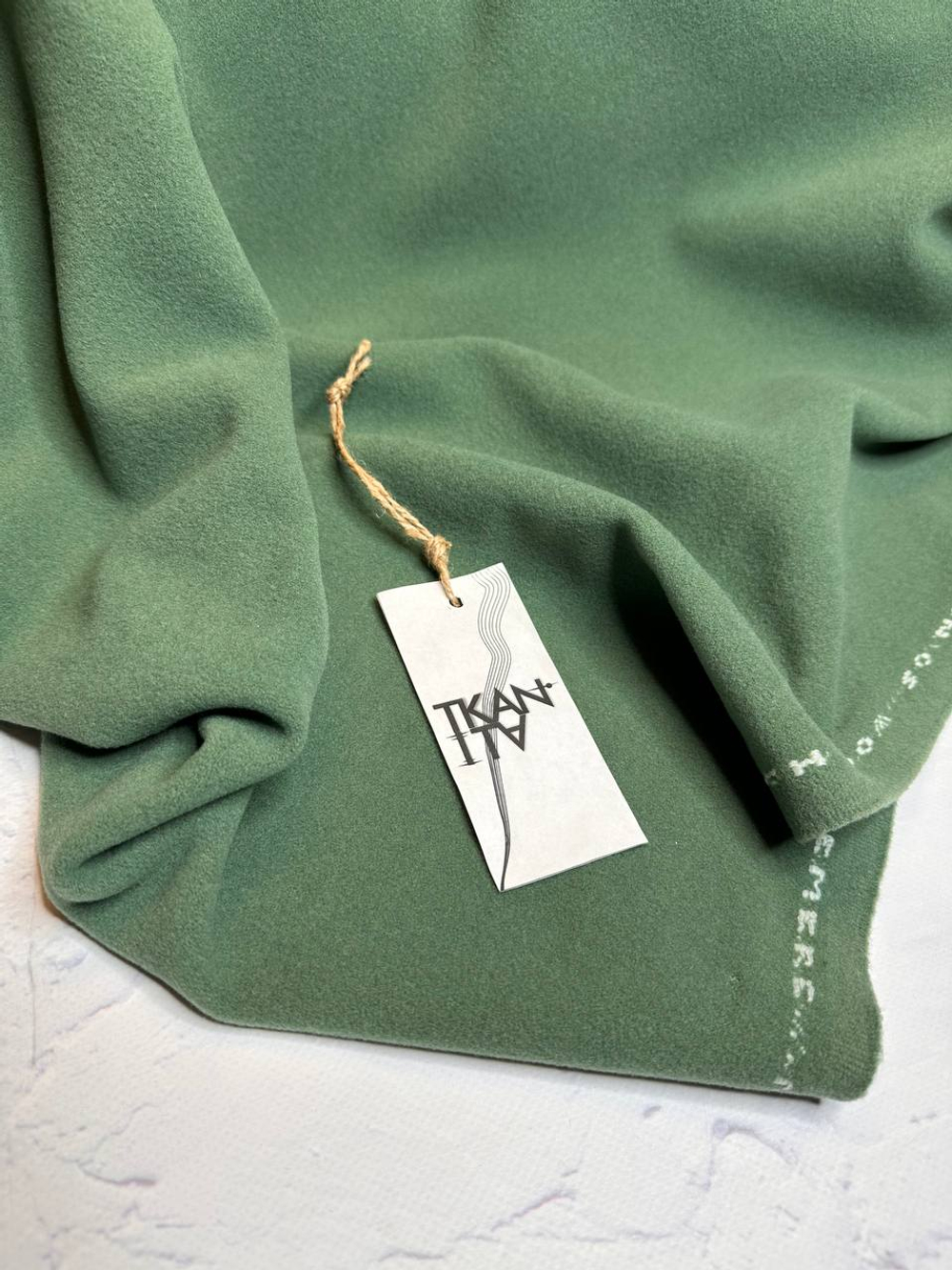 Пальтовая однотонная шерсть с кашемиром (Alta Moda для Valentino, 85%шерсть/15%кашемир, Зеленые глаза, 500 гр/м2, 150)