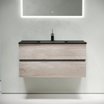 Тумба подвесная под раковину Sancos Urban, дуб галифакс натуральный 990х450х550