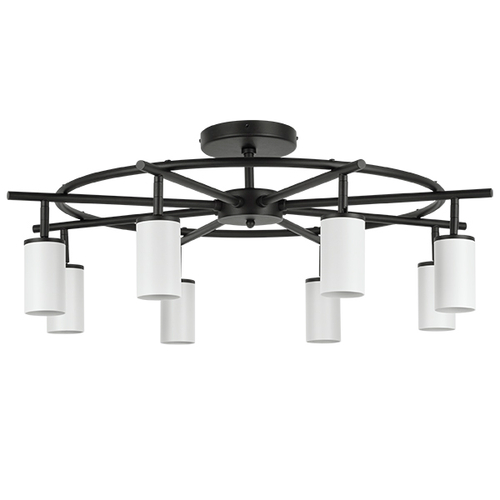 LR718368 Люстра RULLO 8х50W GU10 ЧЕРНЫЙ/БЕЛЫЙ (571718+214436-8)