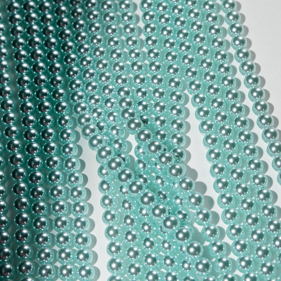 Хрустальный жемчуг, оттенок "Тиффани", шар 6,1мм, улучшенное покрытие