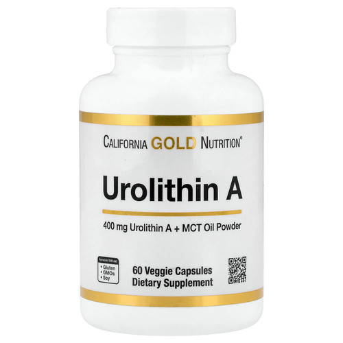California Gold Nutrition, уролитин A с маслом MCT, 60 растительных капсул