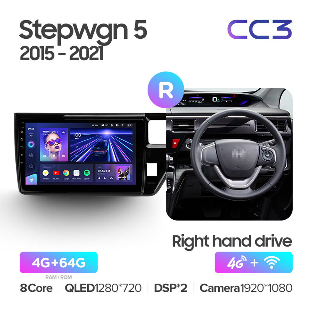Teyes CC3 9" для Honda Stepwgn 5 2015-2021 (прав)