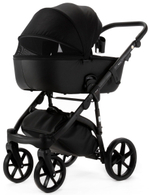Детская коляска Adamex Nola Natura 2 в 1 N-11-CARBON (ЧЕРН + ЧЕРН. КОЖА)