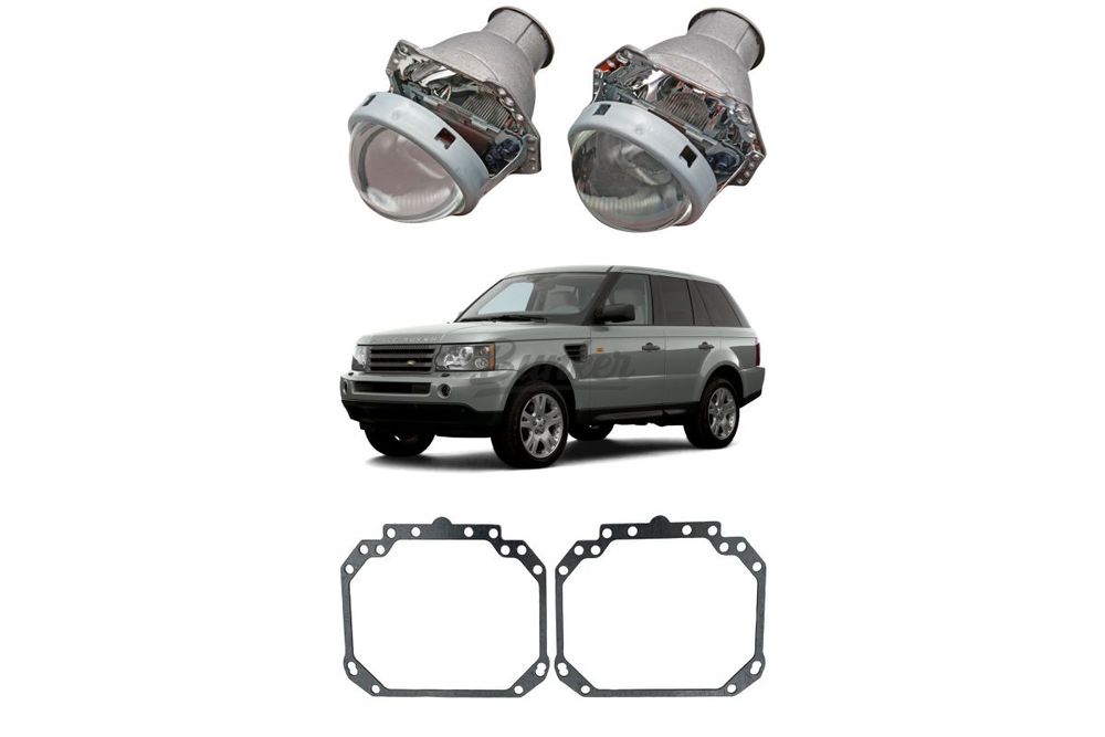 Готовый комплект для замены штатных линз Hella 2 Range Rover Sport I дорестайлинг 2005-2009