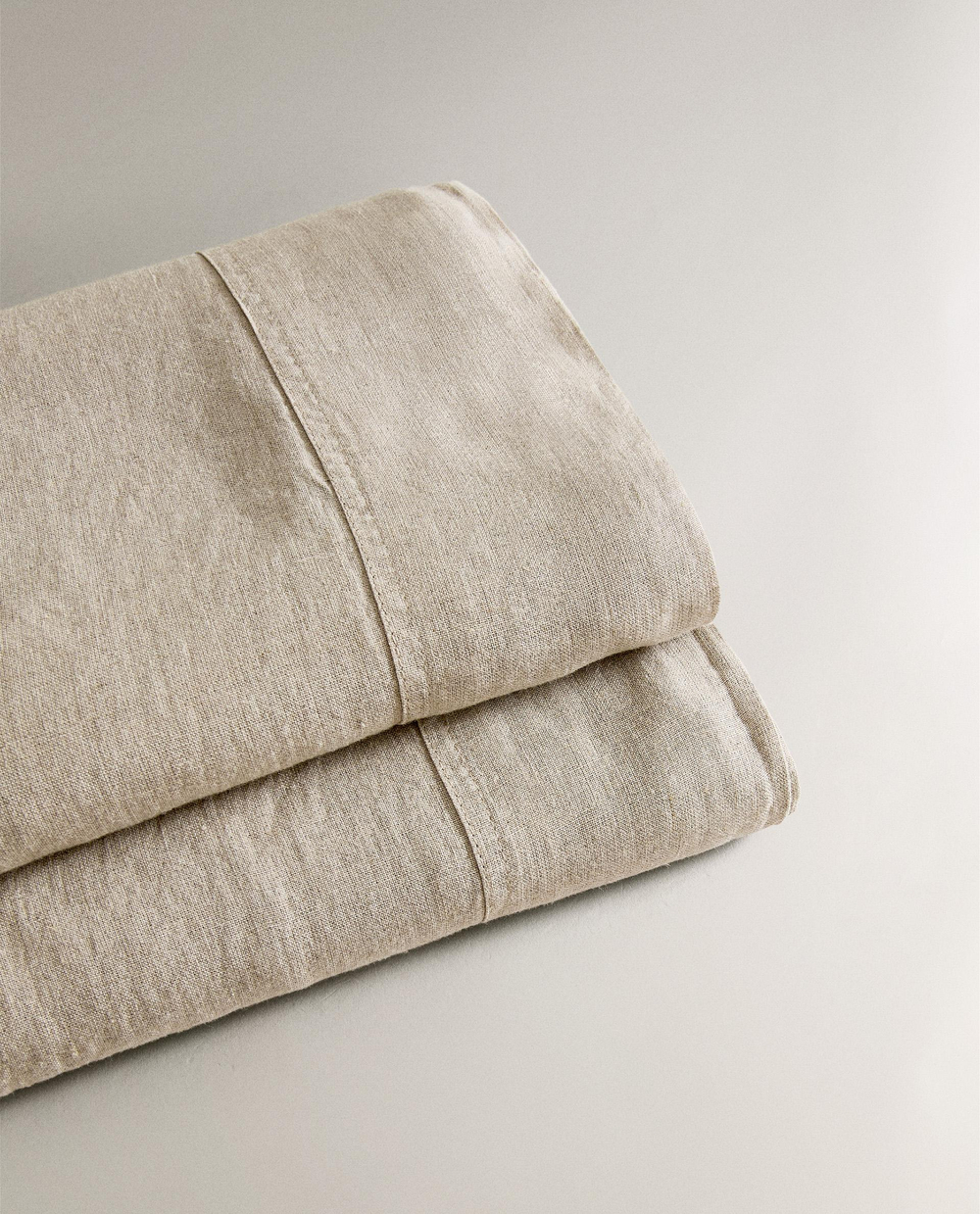 Простыня Zara Home хлопок, лён 100%, однотонный, 7180/089