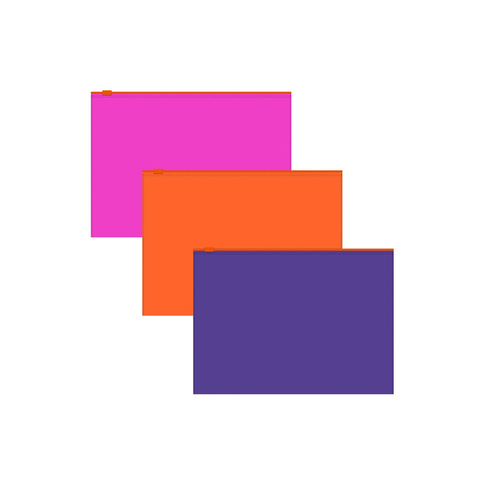 Папка на молнии В5 Zip-пакет ErichKrause Soft Caribbean Sunset, непрозрачный, ассорти