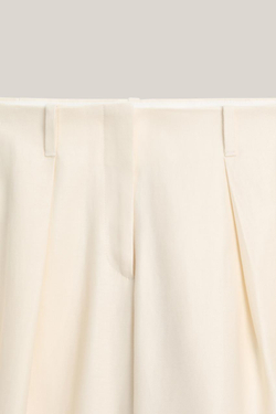 Massimo Dutti Широкие брюки со складками - Limited Edition, экрю